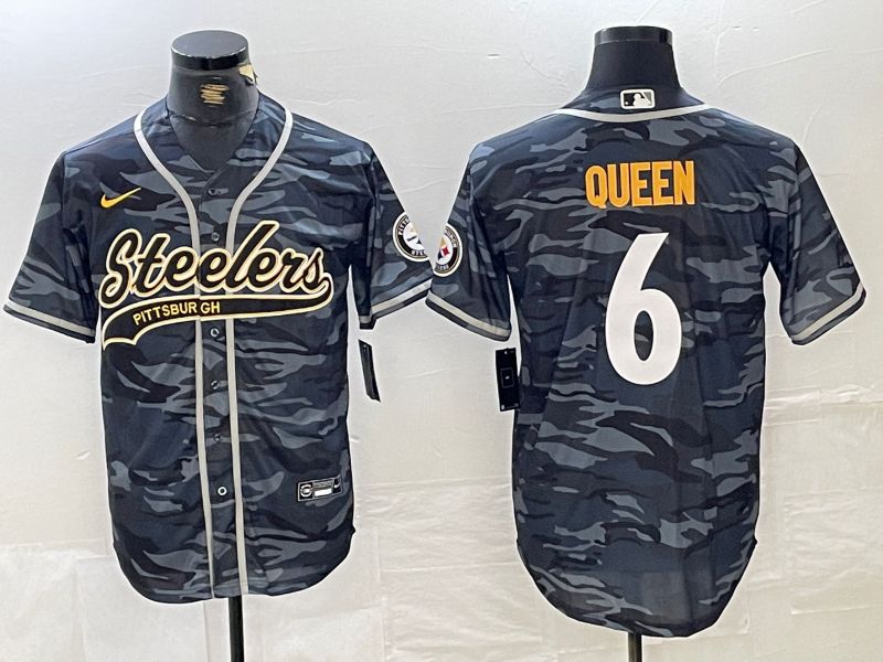 Men Pittsburgh Steelers #6 Queen Camo Joint Name 2024 Nike Limited NFL Jersey style 1->pittsburgh steelers->NFL Jersey